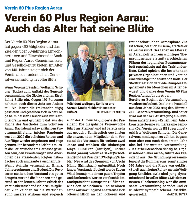 GV 2023 Bericht Aarauer Nachrichten