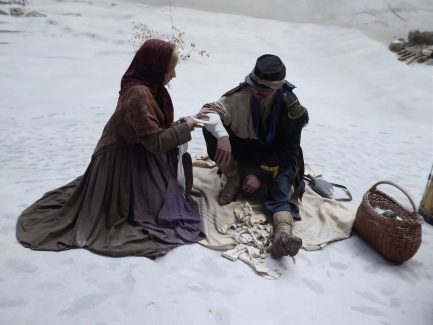 Erste Hilfe für die Verwundeten